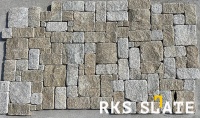 Камень для облицовки камина RKS SLATE Sesame Yellow Quartz Temple